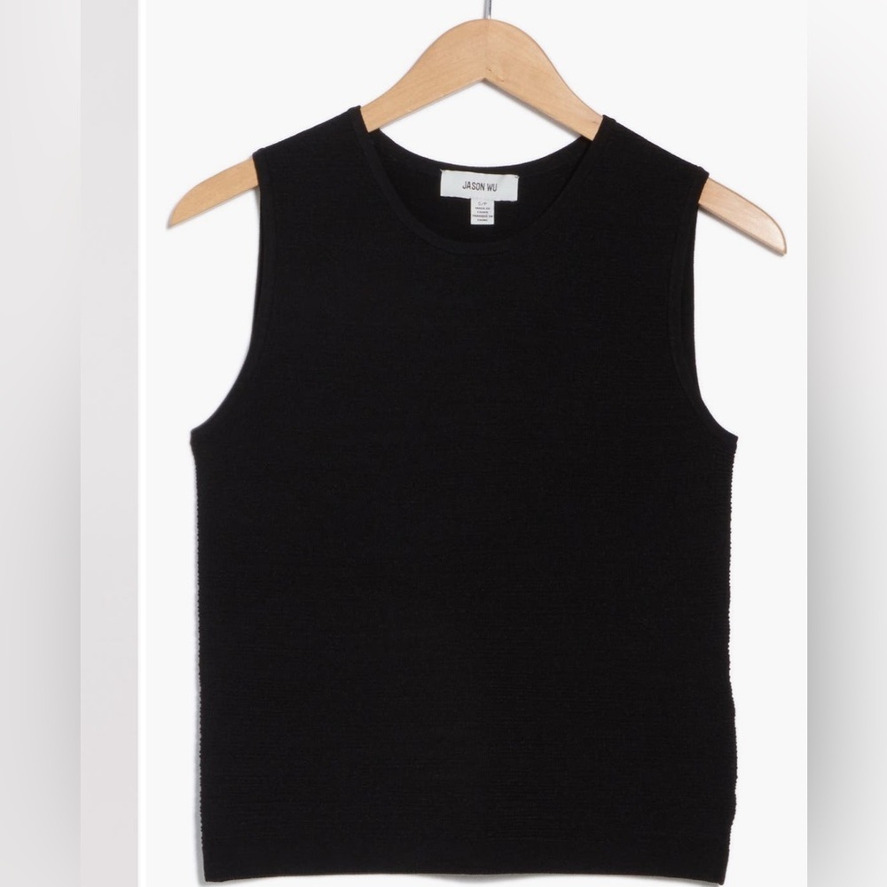 Jason Wu Linen Blend Cropped Tank